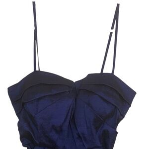 City Triangles Strappy Navy Dress with Blue Belt